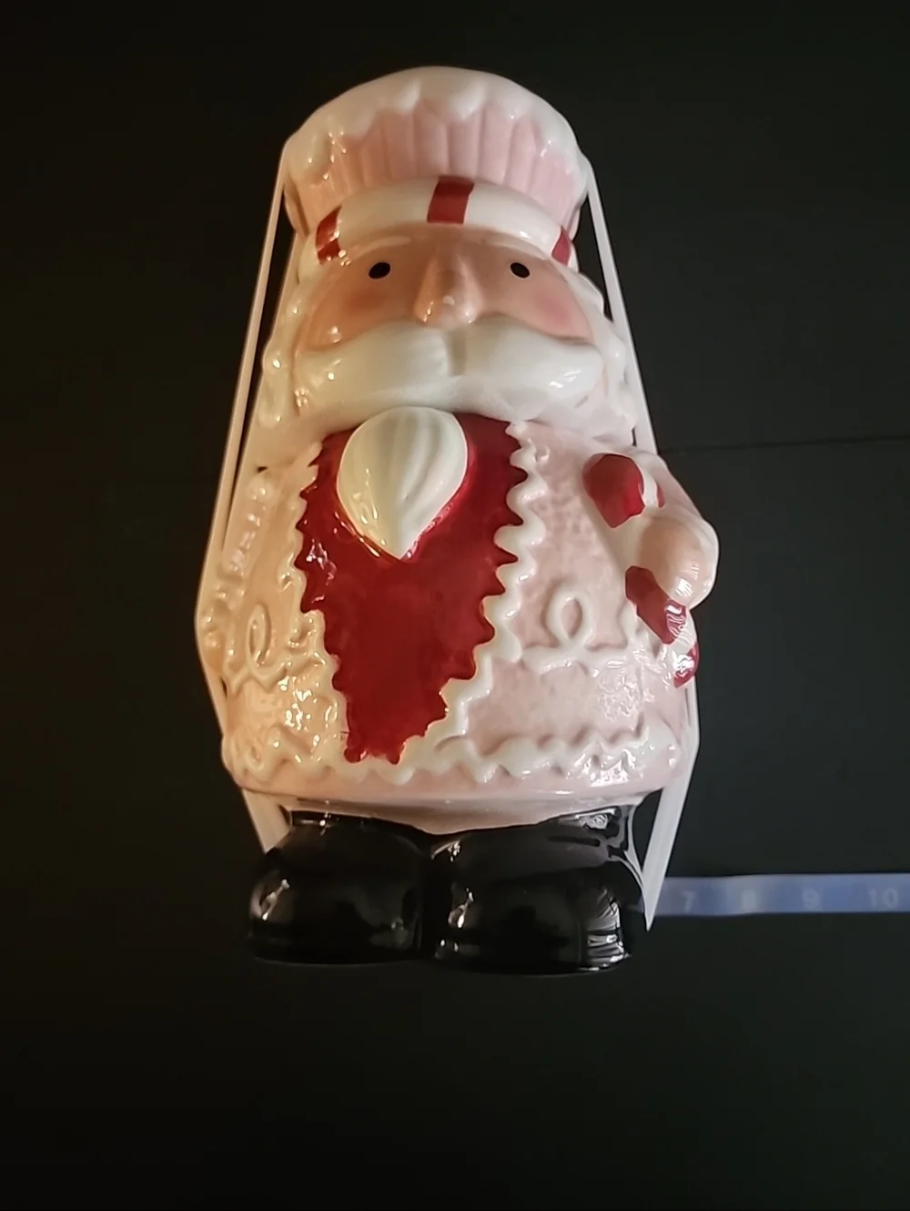 New, Santa Cookie Jar, Cupcake Topper, Pink is Primary Color, By Peppermint Pl.